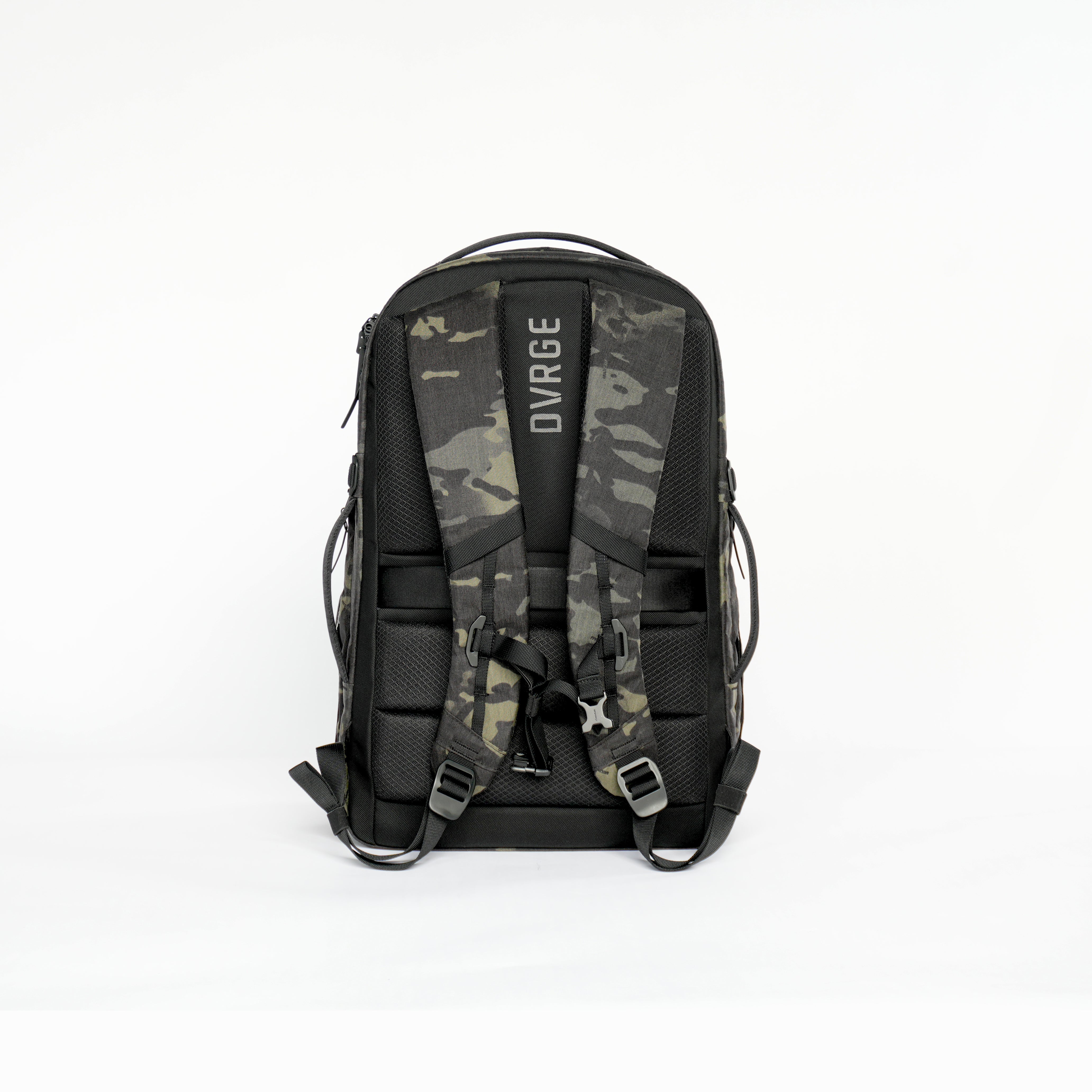 Limited Edition Multicam camouflage DVRGE backpack on a white background