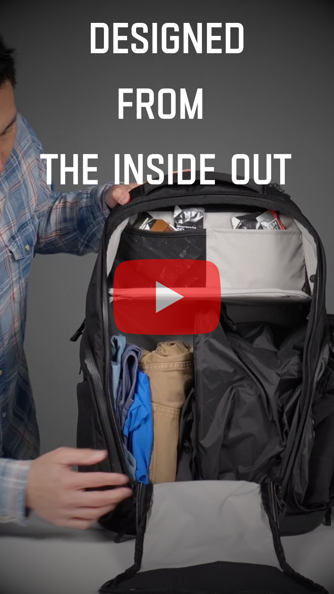 Load video: DVRGE Backpack Function video